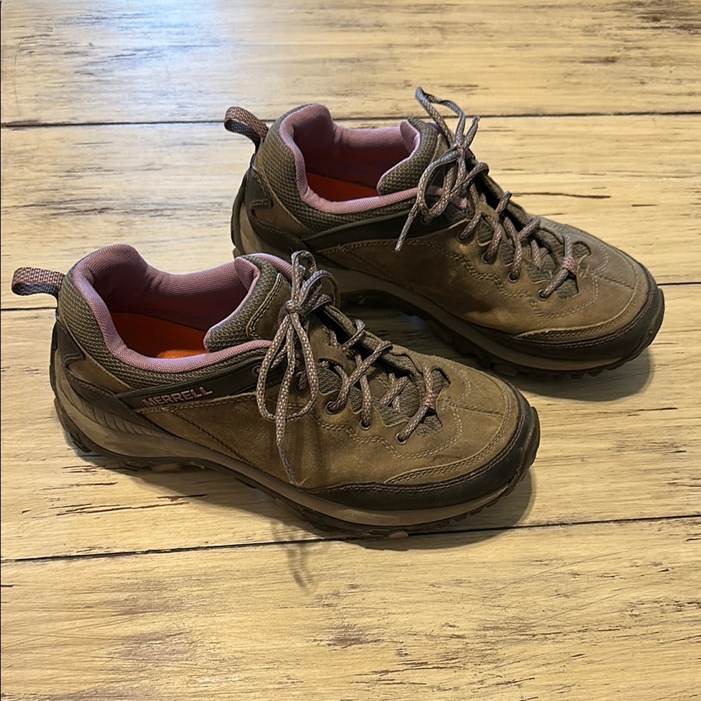 Merrell Brown and Pink Athletic Shoes with Durable Construction
